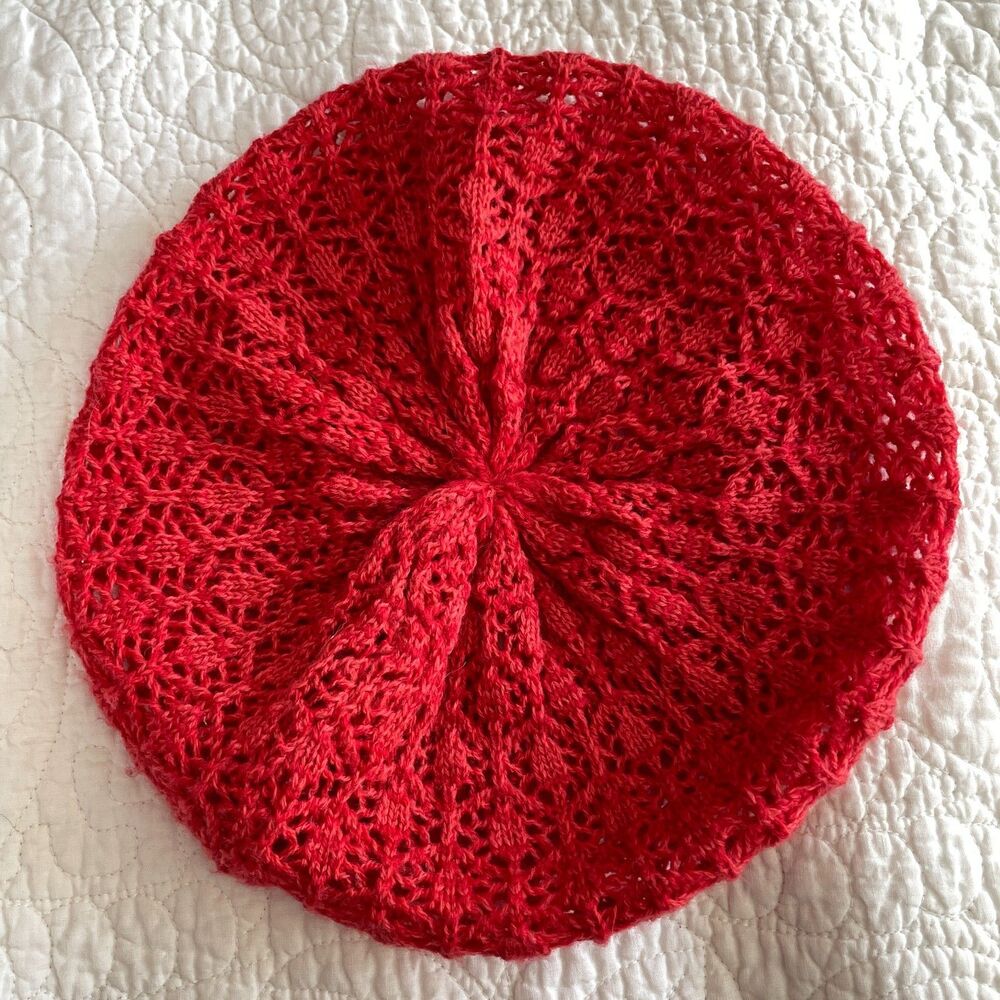 Staring At Stars Urban Outfitters Red Knit Beanie Hat Slouchy Boho Indie 2010s